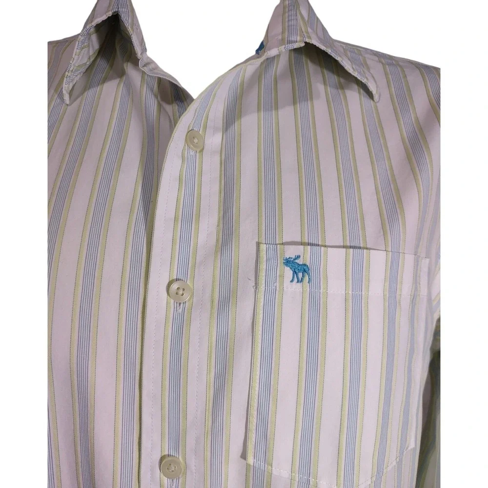 Abercrombie & Fitch Dress Shirt Mens XLarge Muscle Striped Button Up Long Sleeve